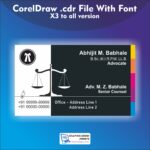 Advocate Visiting Card Design CDR File X3