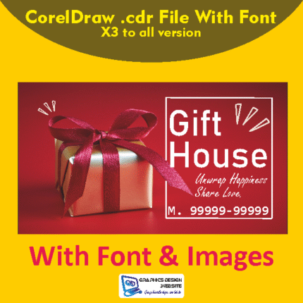 Gift house Flex banner Design CDR file