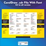 Black and yellow restaurant menu